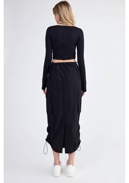 Kargo Cep Paraşüt Kumaş Lastikli Etek fırsatları