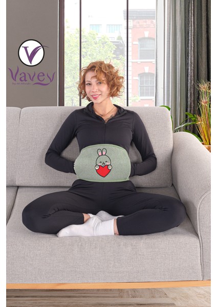 Özel Gün Kemeri Bel-Diz-Omuz-Boyun Ağrılarılarına Son Termojel Hediyeli Kemer Tavşan Yeşil Renk