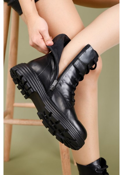 Sancan Kadın Deri Siyah Bot fırsatları