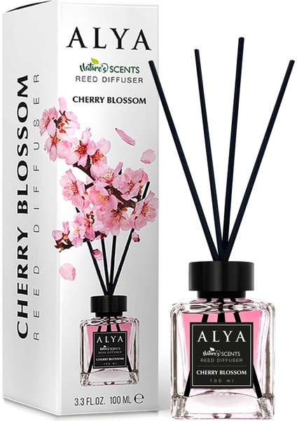 Nature\'s Scents Cherry Blossom Bambu Çubuklu Oda Kokusu- Kiraz Çekirdeği Kokusu