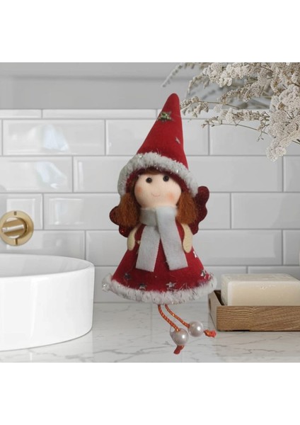 Kırmızı Renk 20 Cm Elbiseli Peri Kızı Asma Süs 1 Adet