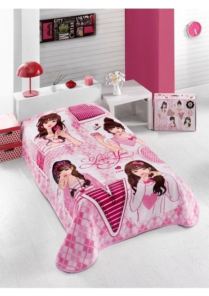 İnce Pembe Tek Kişilik Battaniye, 2 Kg, Hafif, Rahat, Antibakteriyel, Polyester, Mevsimlik