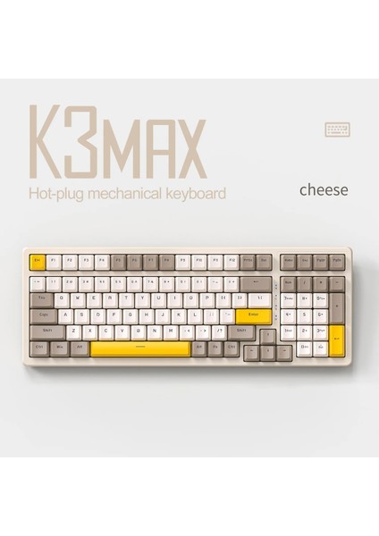 K3 Max Cheese Rgb Kahverengi Bej Mekanik Blue Switch Gaming Oyuncu Klavyesi