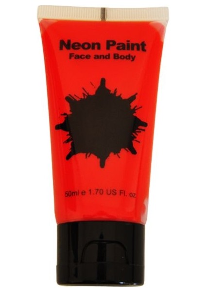 Halloween Non-Toxic Neon Cream Face Body Boyama Makyaj Kırmzı Renk 50 Gr