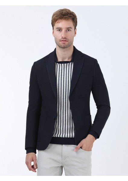 Lacivert Regular Fit Ceket