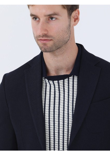 Lacivert Regular Fit Ceket
