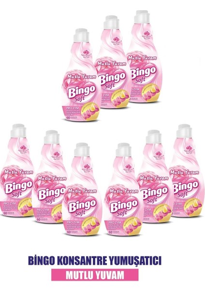 Soft Konsantre Çamaşır Yumuşatıcısı Mutlu Yuvam 1440 ml x 9 Adet