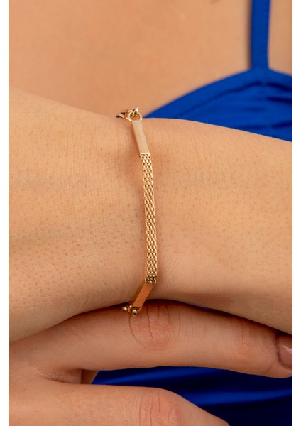 14 Ayar Altın Bismark Detaylı Ataç Bileklik fiyatları