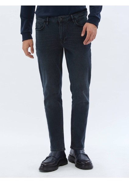 Lacivert Slim Fit Denim Pamuk Karışımlı Pantolon fiyatları