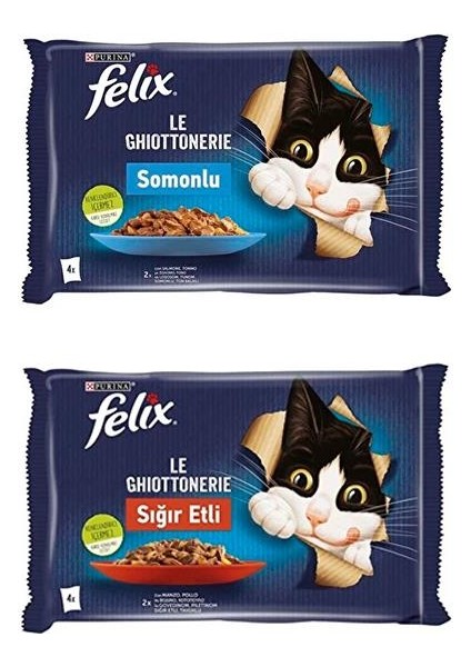 Felix Pouch Karışık Kedi Konservesi 4 Al 3 Öde 6lı