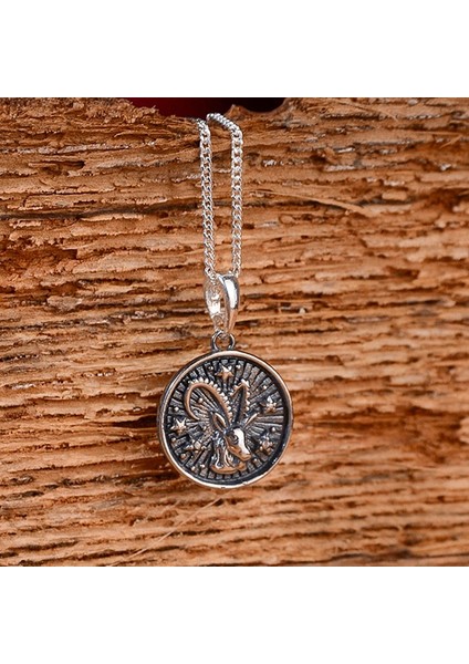 Gümüş Oğlak Burcu Kolye 925 Ayar Gümüş Oğlak Unisex Kolye