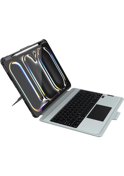 NLK-0312 Bumper Rgb Işıklı Klavyeli iPad Kılıf iPad 10/10.9 2022