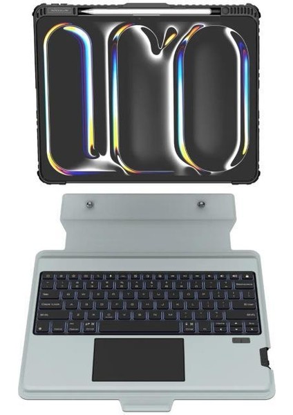 NLK-0312 Bumper Rgb Işıklı Klavyeli iPad Kılıf iPad 10/10.9 2022