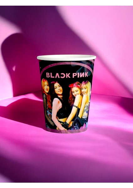 8 Adet Blackpink Müzik Grubu Temalı Bardak - Doğum Günü Parti ve Eğlenceli Etkinlikler Için fiyatları