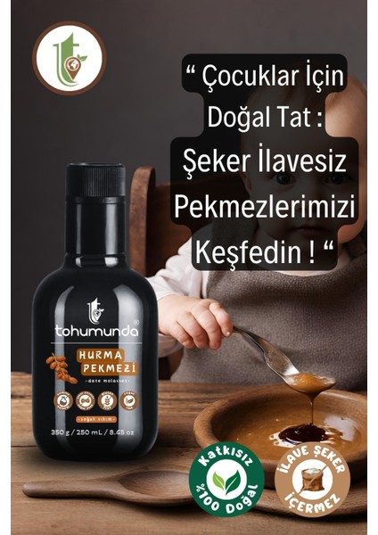 Hurma Pekmezi / Date Molasses [350 Gr] (Doğal, Şeker İlavesiz, Vakumlu Kazan Pekmezi)