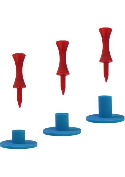 3x Golf Tees Açık ve I Golfçü Sürüş Iğı Ş Paspasları Kırmızı (Yurt Dışından)
