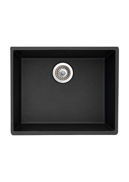 Siyah Tek Göz 40 cm x 50 cm T,üstü,altı, Granit Evye GR50