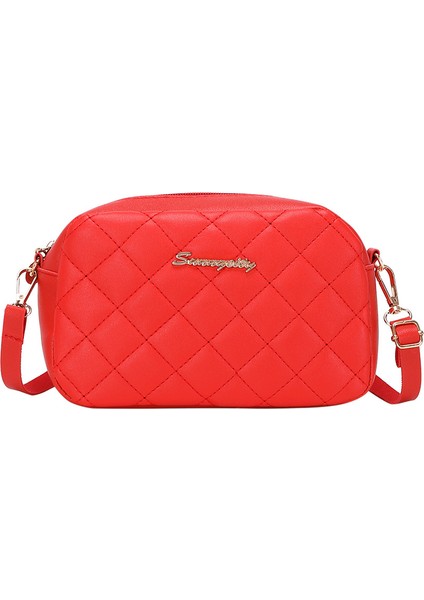 Işlemeli Omuz Eşkenar Dörtgen Crossbody Kadın Küçük Stil Çanta (Yurt Dışından)