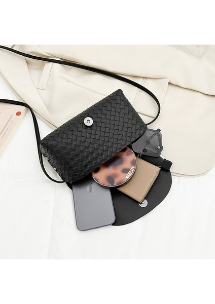 Niş Tasarım Kadınların Yaz Çok Yönlü Banliyö Küçük Kare Doku Çok Yönlü Omuz Crossbody Çanta (Yurt Dışından) fırsatları