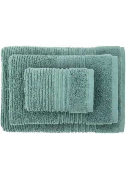 Green Black Arina Pamuklu Air Twist 3 Parça Banyo Havlu Seti