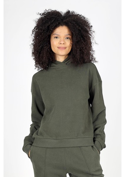 Laney Kadın Kapüşonlu Sweatshirt Haki fırsatları