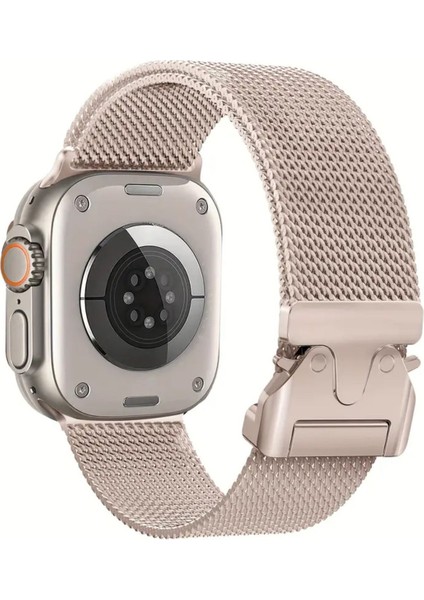 Apple Watch Ultra Uyumlu 49 mm Kalın Örgü Milano Loop Metal Kordon