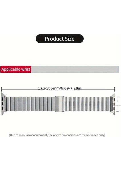 Apple Watch Uyumlu 44/45/46/49 mm Paslanmaz Çelik Balık Sırtı Kordon Siyah