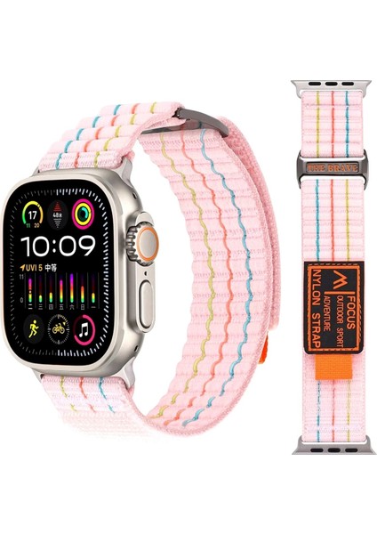 Apple Watch Uyumlu 44/45/46/49 mm Tasarım Ödüllü Kordon Naylon Deri Focus Outdoor Sports Tema 2025