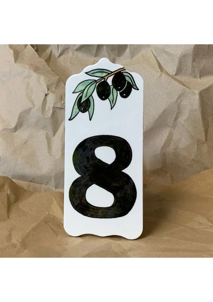 El Yapımı Çini 8 Numara Kapı Süsü - 7 x 16 cm