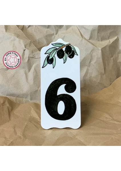 El Yapımı Çini 6 Numara Kapı Süsü - 7 x 16 cm