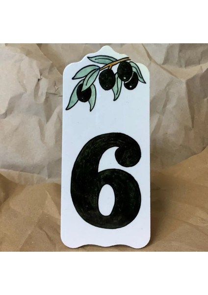 El Yapımı Çini 6 Numara Kapı Süsü - 7 x 16 cm