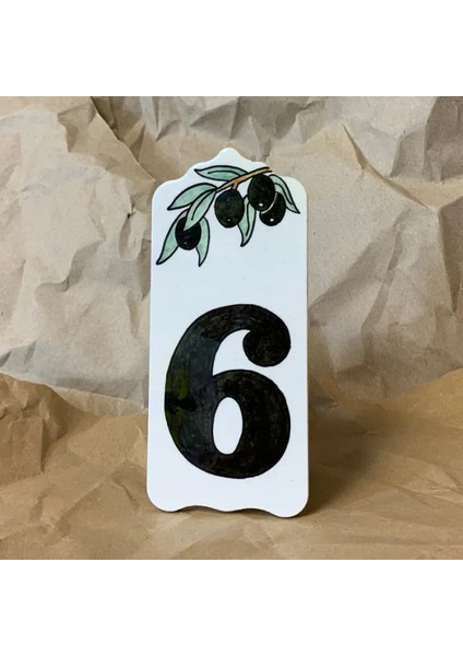 El Yapımı Çini 6 Numara Kapı Süsü - 7 x 16 cm