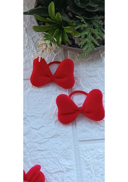Fiyonk Minnie Kırmızı Çocuk Lastik Toka