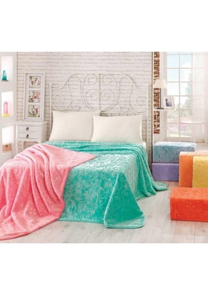 Yumuşak ve şık kırmızı tek kişilik kiraz çiçeği desenli polyester battaniye fiyatları