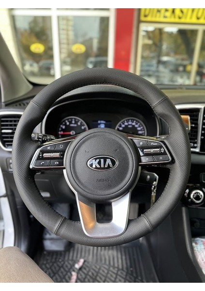 Kia Sportage 2020-2024 Araca Özel Direksiyon Kılıfı (Nokta Düz)