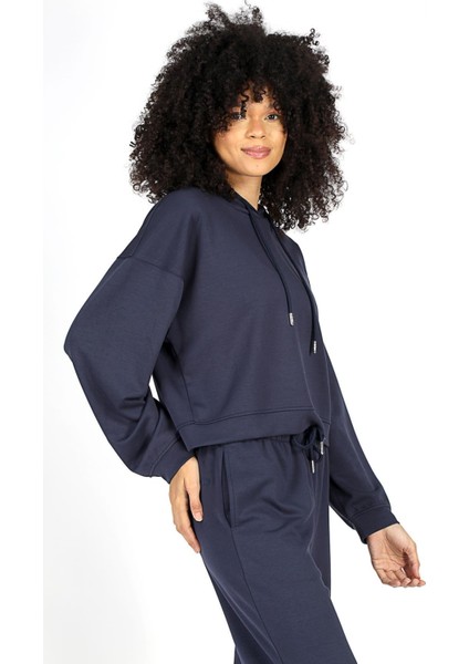 Nile Kadın Kapüşonlu Sweatshirt Lacivert modelleri