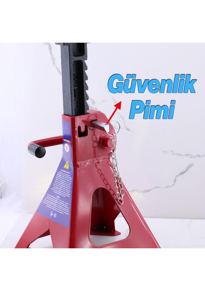 2'li Sehpa Kriko 3 Ton Oto Araç Araba Kaldırma Sabitleme Kollu Seti Sehpa Tip Kiriko 3 Ton 1 Çift fırsatları