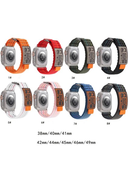 Apple Watch Uyumlu 44/45/46/49 mm Tasarım Ödüllü Kordon Naylon Deri Focus Outdoor Sports Tema 2025 fırsatları