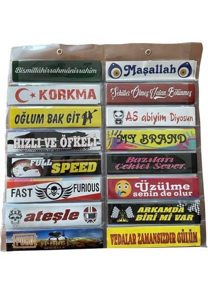 Motosiklet Sticker Yazı Seti (100 Lü)