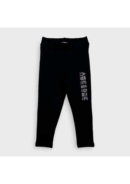 Kız Çocuk Awesome Baskılı Tayt