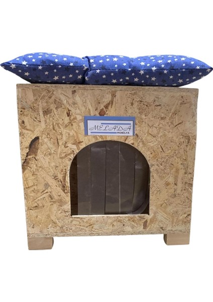 Kedi Evi Dış Ortam Uygun Ahşap Kedi Evi Osb Minderli 40X37X34 cm modelleri