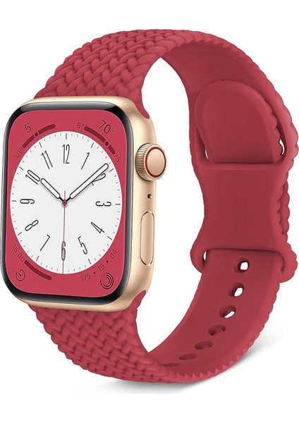 Apple Watch Kordon Band ile Uyumlu Silikon Örgülü Bantlar 38MM 40MM 41MM 42MM 44MM 45MM 49MM fiyatları