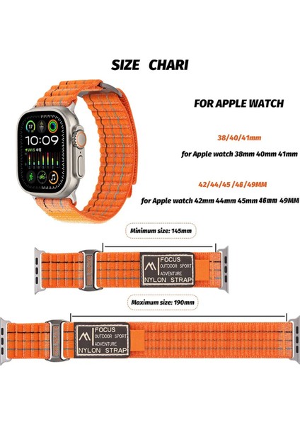 Apple Watch Uyumlu 44/45/46/49 mm Tasarım Ödüllü Kordon Naylon Deri Focus Outdoor Sports Tema 2025 indirimleri