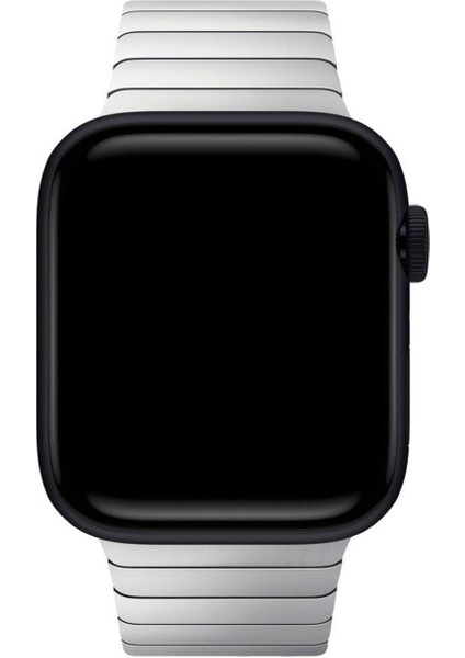 Apple Watch Uyumlu 44/45/46/49 mm Bilezik Loop Çelik Kordon Baklalı 2025 Silver