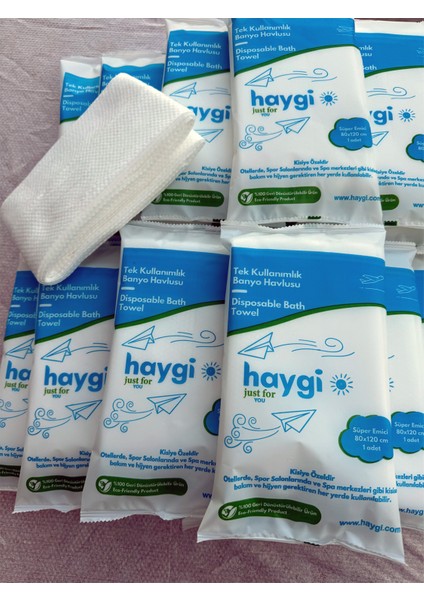 Tek Kullanımlık Banyo Havlusu Tek Kullanımlık Havlu Haygi- 80x120 Cm 1 Adet