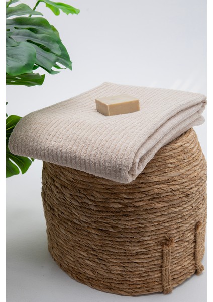 Line Luxury Pamuklu Banyo Havlusu 100X150 - Bej fırsatları