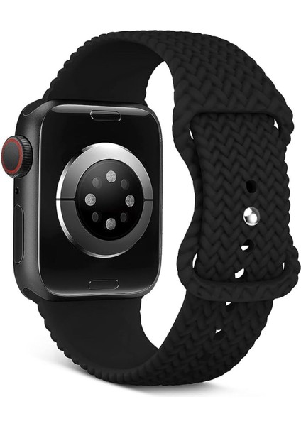 Apple Watch Kordon Band ile Uyumlu Silikon Örgülü Bantlar 38MM 40MM 41MM 42MM 44MM 45MM 49MM