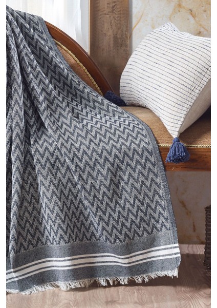 2 Adet Zigzag Pamuklu Tv Salı | Diz Battaniyesi Throw fiyatları
