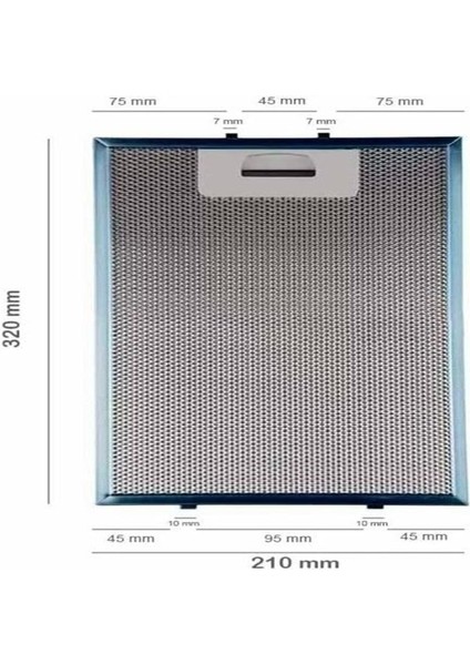 Teka Davlumbaz Filtresi 210MM x 320MM DM70 DG90 TDC60 TDC70 Aspitaör 32X21 21X32