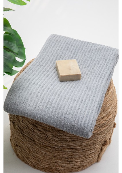 Line Luxury Pamuklu Banyo Havlusu 100X150 - Gri fiyatları